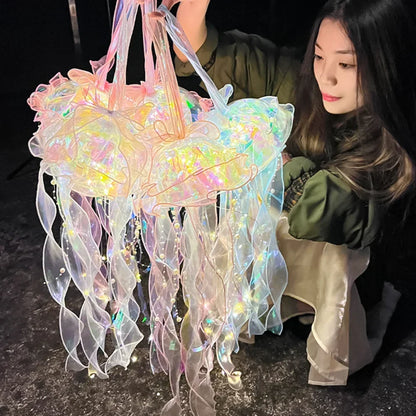 Jellyfish Lamp, Portable Flower Lamp, Girl Room Atmosphere Decoration Lamp, Bedroom Night Lamp, Home Decoration